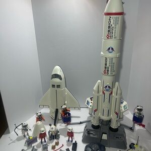 Playmobil Space Lot 6195 6196 - Rocket Launch Site & Shuttle - LIGHTS & SOUNDS